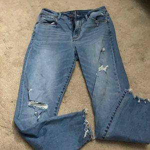Abercrombie High Rise Super Skinny ankle jeans